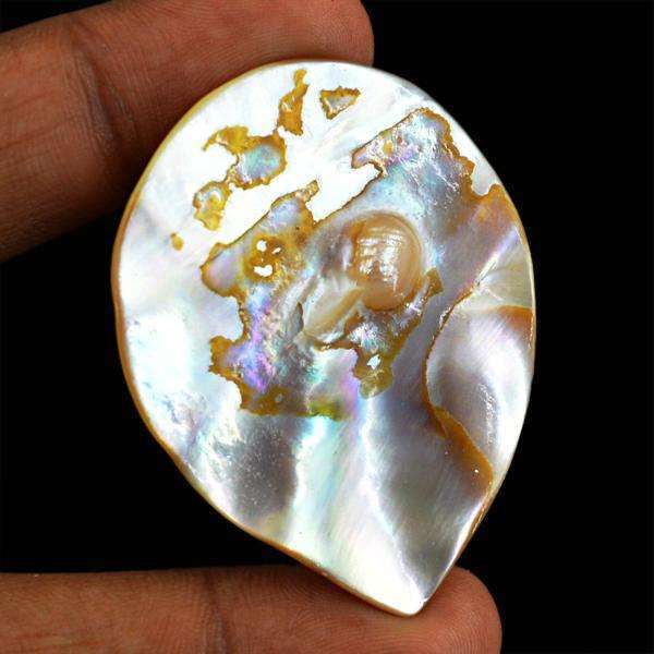 gemsmore:Natural Amazing Pear Shape Mother Pearl Untreated Loose Gemstone