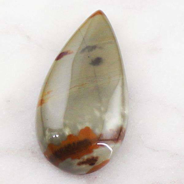 gemsmore:Natural Amazing Pear Shape Polygram Jasper Untreated Loose Gemstone