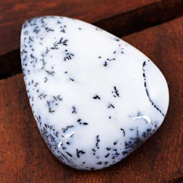 gemsmore:Natural Amazing Pear Shape Untreated Dendrite Opal Loose Gemstone