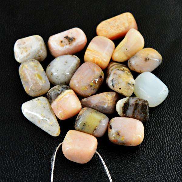 gemsmore:Natural Amazing Pink Australian Opal Drilled Beads Lot