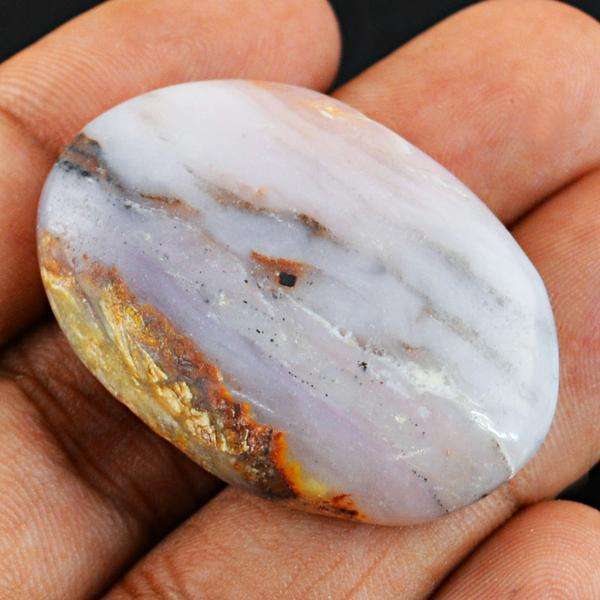 gemsmore:Natural Amazing Pink Australian Opal Oval Shape Loose Gemstone