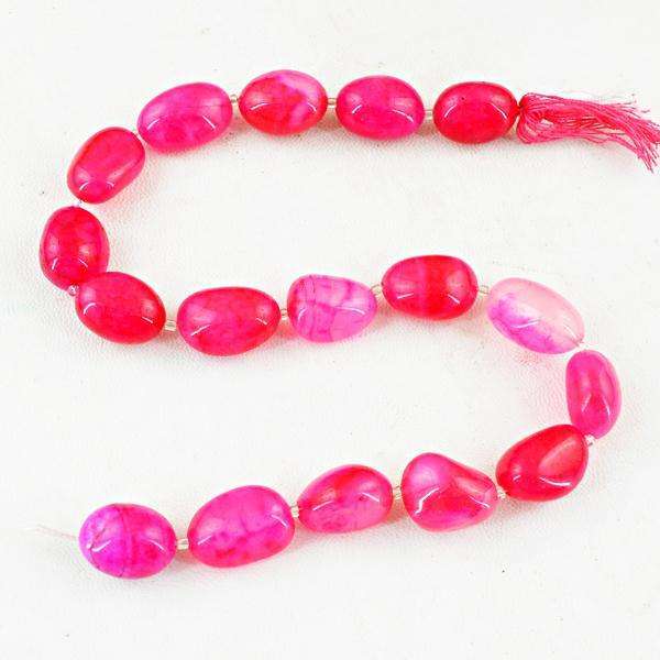 gemsmore:Natural Amazing Pink Onyx Drilled Beads Strand