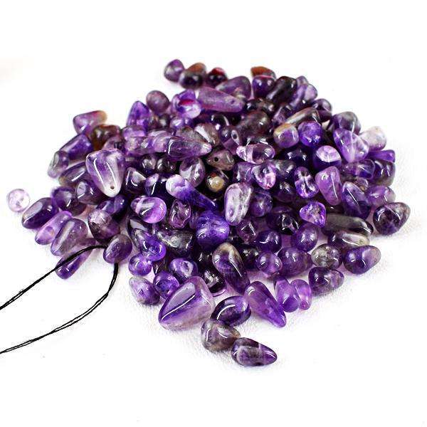 gemsmore:Natural Amazing Purple Amethyst Drilled Beads Lot