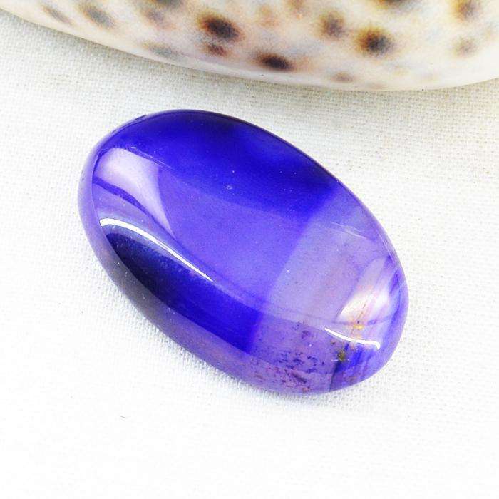 gemsmore:Natural Amazing Purple Onyx Oval Shape Loose Gemstone