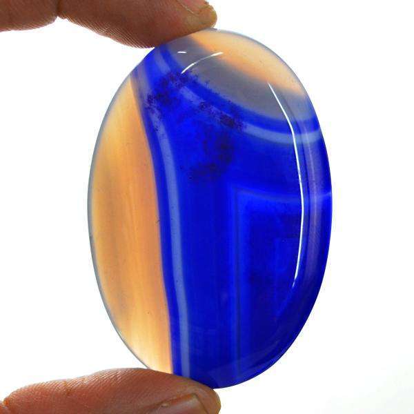 gemsmore:Natural Amazing Purple Onyx Oval Shape Loose Gemstone