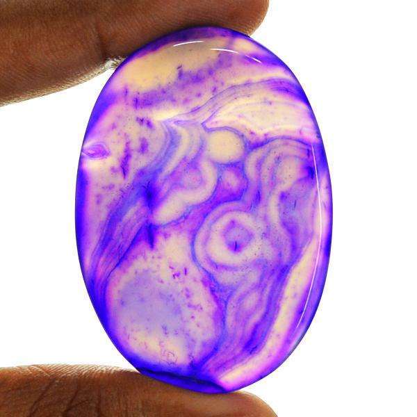 gemsmore:Natural Amazing Purple Onyx Oval Shape Loose Gemstone