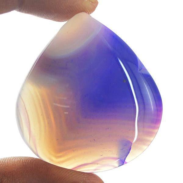 gemsmore:Natural Amazing Purple Onyx Pear Shape Gemstone