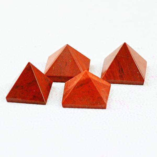 gemsmore:Natural Amazing Red Jasper Healing Pyramid Lot