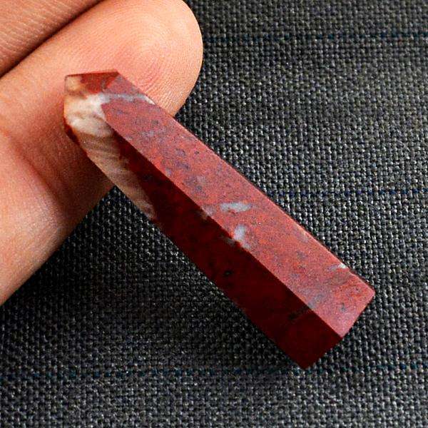 gemsmore:Natural Amazing Red Jasper Untreated Crystal Healing Point