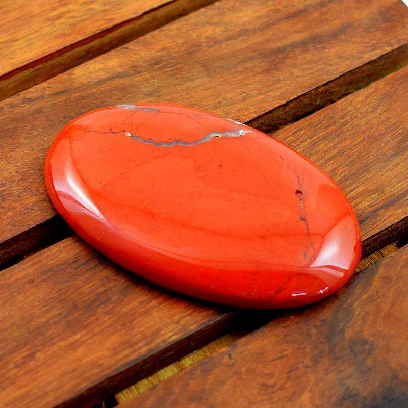 gemsmore:Natural Amazing Red Mookaite Oval Shape Loose  Gemstone