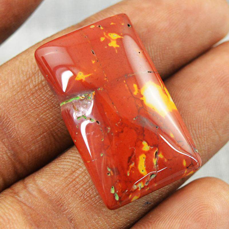 gemsmore:Natural Amazing Red Mookaite Rectangular Shape Gemstone