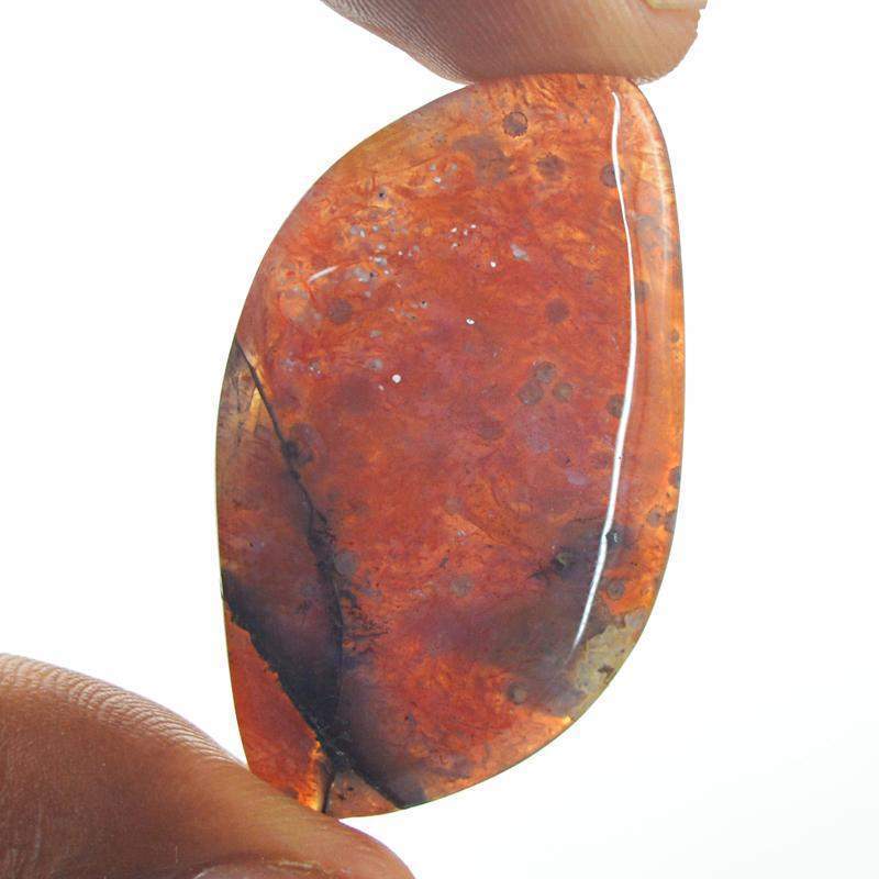 gemsmore:Natural Amazing Red Moss Agate Genuine Gemstone