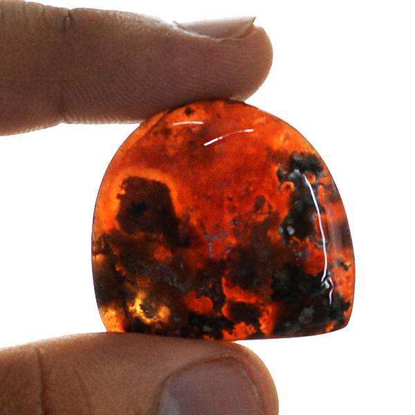 gemsmore:Natural Amazing Red Moss Agate Untreated Loose Gemstone