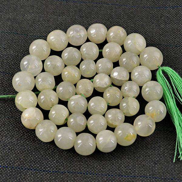 gemsmore:Natural Amazing Round Shape Green Aventurine Drilled Beads Strand