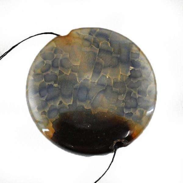 gemsmore:Natural Amazing Round Shape Onyx Loose Drilled Gemstone