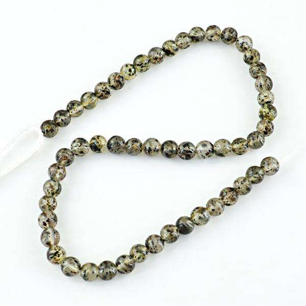 gemsmore:Natural Amazing Round Shape Rutile Quartz Drilled Beads Strand