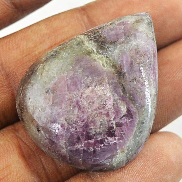 gemsmore:Natural Amazing Ruby Ziosite Pear Shape Loose Gemstone