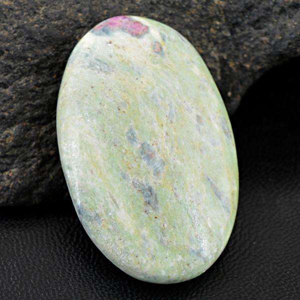 gemsmore:Natural Amazing Ruby Zoisite Oval Shape Untreated Loose Gemstone