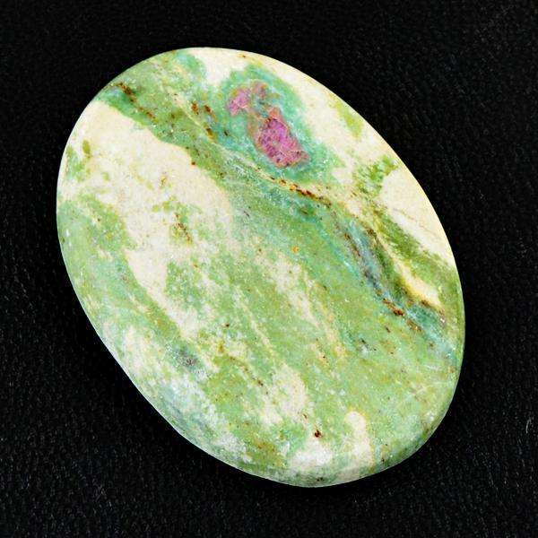gemsmore:Natural Amazing Ruby Zoisite Oval Shape Untreated Loose Gemstone