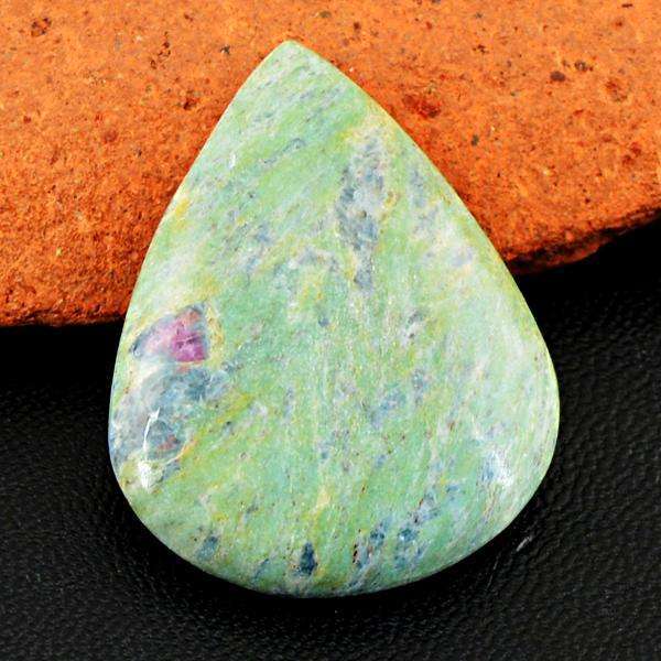 gemsmore:Natural Amazing Ruby Zoisite Pear Shape Untreated Loose Gemstone