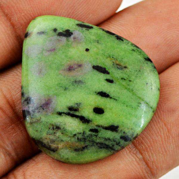 gemsmore:Natural Amazing Ruby Zoisite Pear Shape Untreated Loose Gemstone