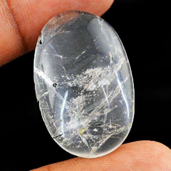 gemsmore:Natural Amazing Rutile Quartz Oval Shape Loose Gemstone