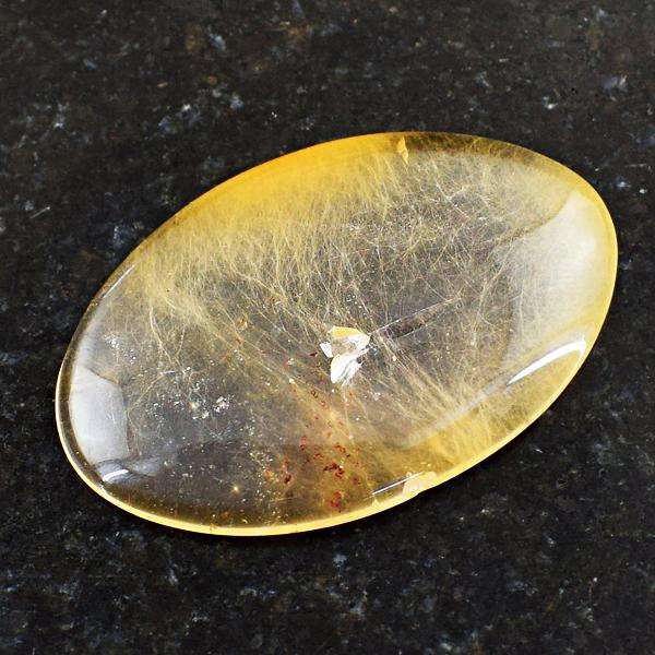gemsmore:Natural Amazing Rutile Quartz Oval Shape Untreated Loose Gemstone