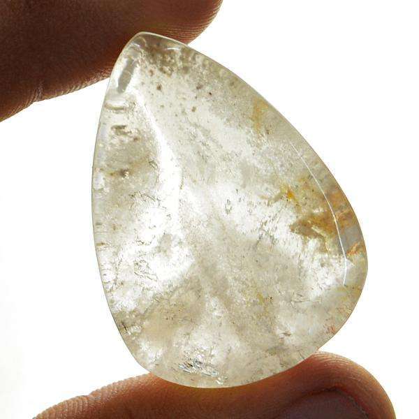 gemsmore:Natural Amazing Rutile Quartz Pear Shape Untreated Loose Gemstone