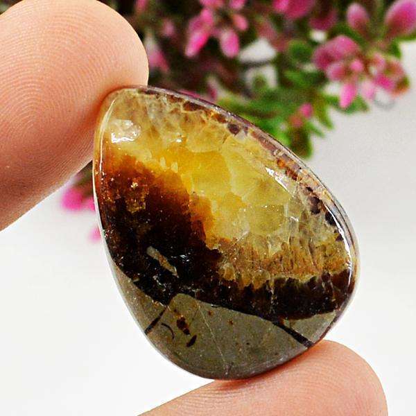gemsmore:Natural Amazing Septarian Agate Pear Shape Untreated Loose Gemstone