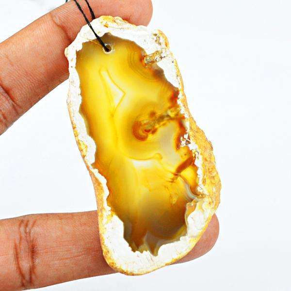 gemsmore:Natural Amazing Slice Agate Untreated Loose Drilled Gemstone