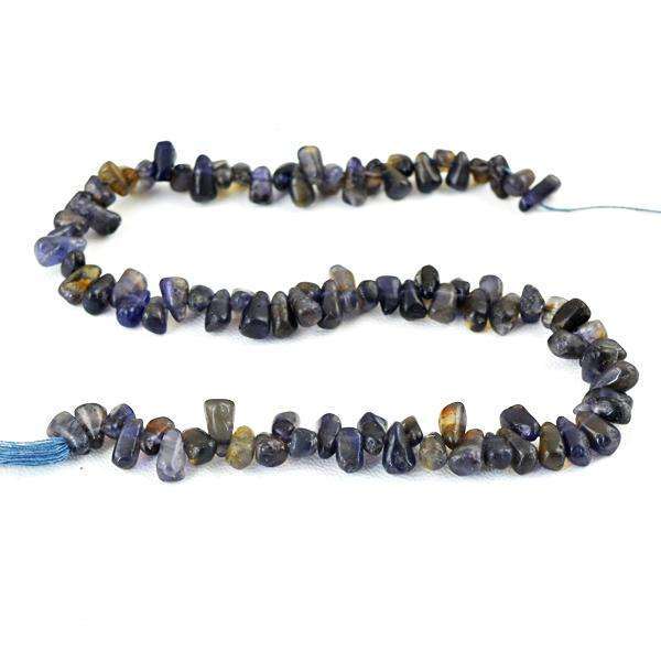 gemsmore:Natural Amazing Tear Drop Iolite Drilled Beads Strand