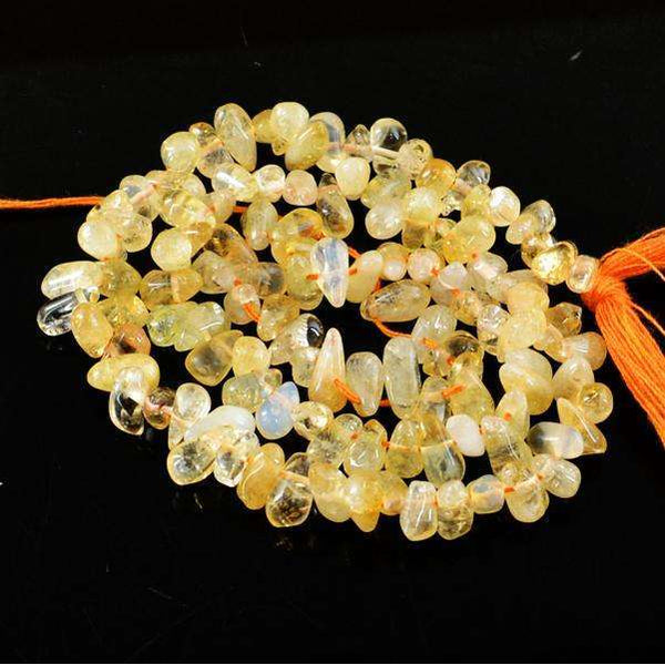 gemsmore:Natural Amazing Tear Drop Yellow Citrine Drilled Beads Strand