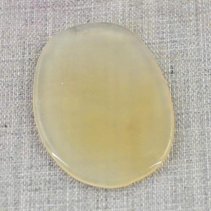 gemsmore:Natural Amazing Yellow Onyx Oval Shape Gemstone