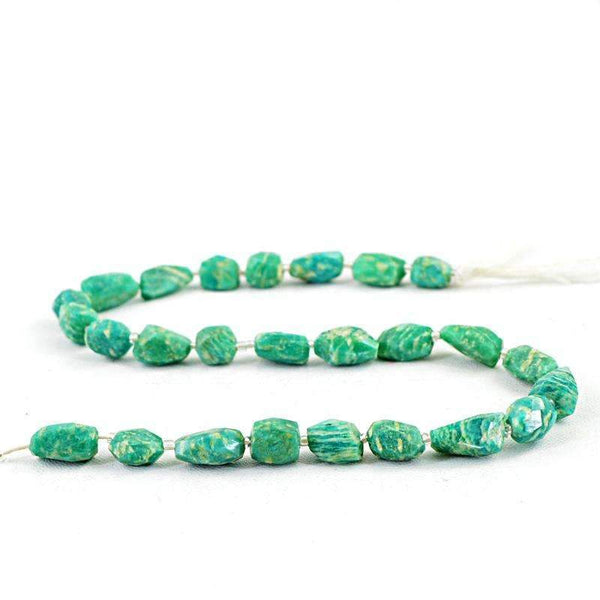 gemsmore:Natural Amazonite Beads Strand - Faceted Drilled