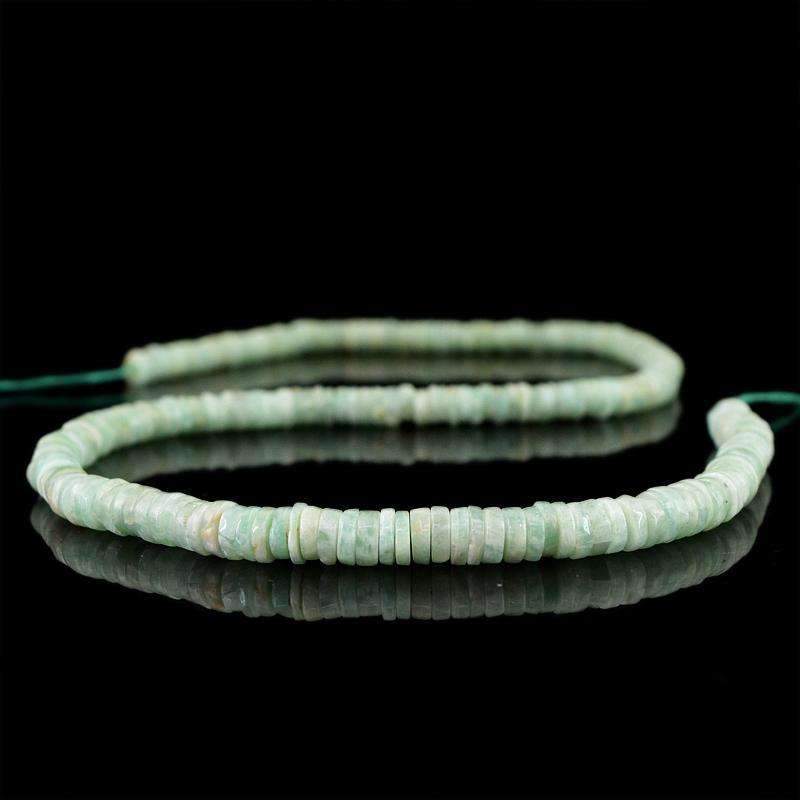 gemsmore:Natural Amazonite Beads Strand - Round Shape Drilled