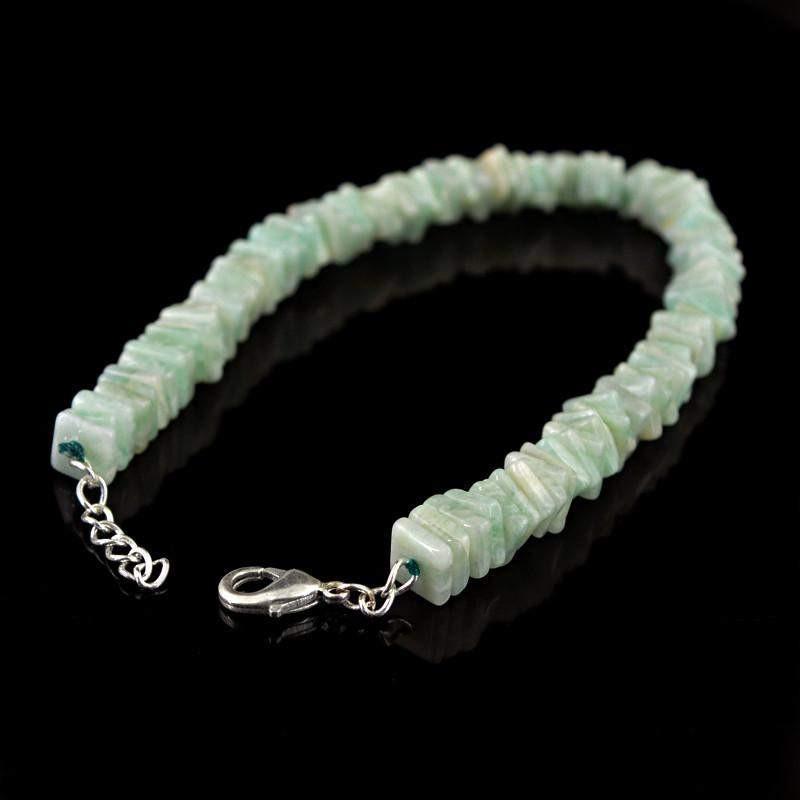gemsmore:Natural Amazonite Bracelet Untreated Beads