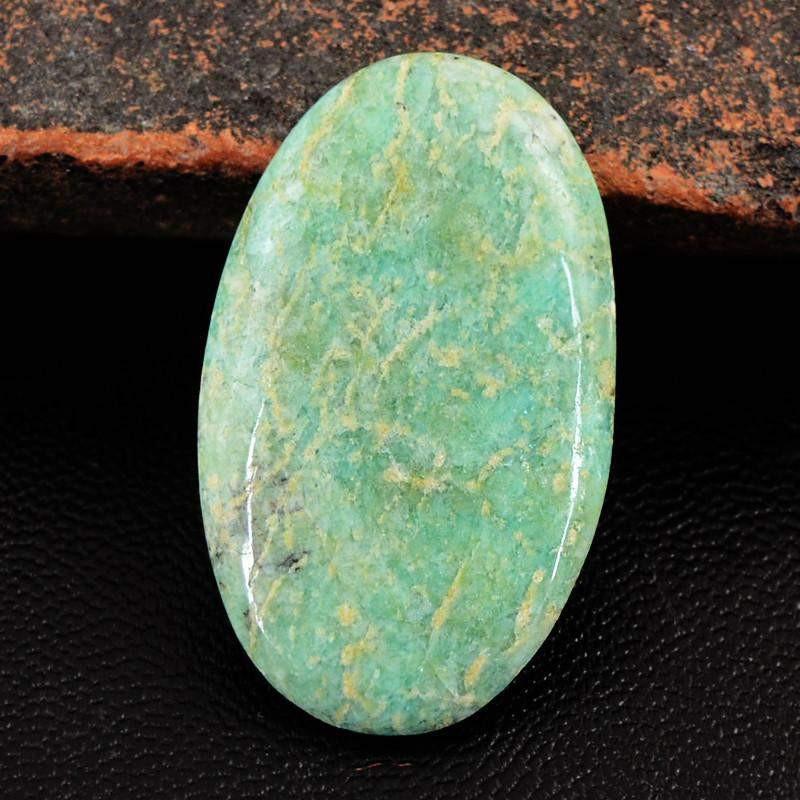 gemsmore:Natural Amazonite Oval Shape Genuine Gemstone