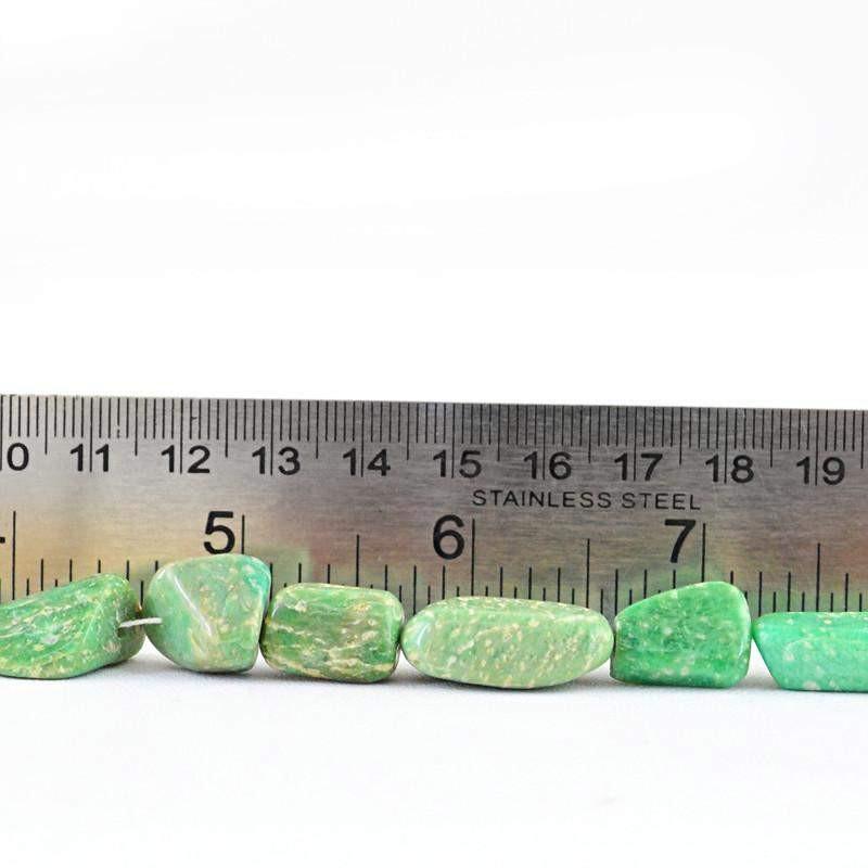 gemsmore:Natural Amazonite Untreated Beads Strand