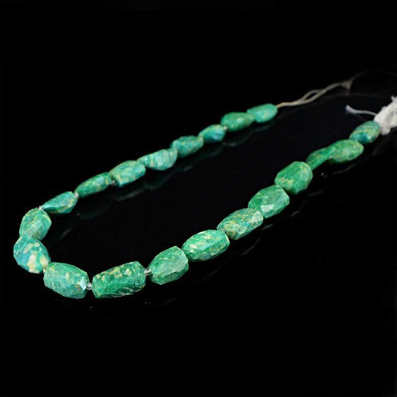 gemsmore:Natural Amazonite Untreated Beads Strand