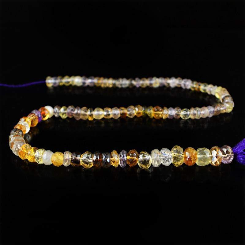 gemsmore:Natural Ametrine Faceted Beads Strand