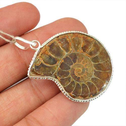 gemsmore:Natural Ammonite Attractive Pendant