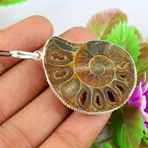 gemsmore:Natural Ammonite Designer AAA Pendant