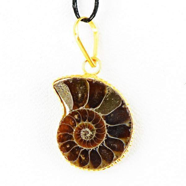 gemsmore:Natural Ammonite Designer Gemstone Pendant