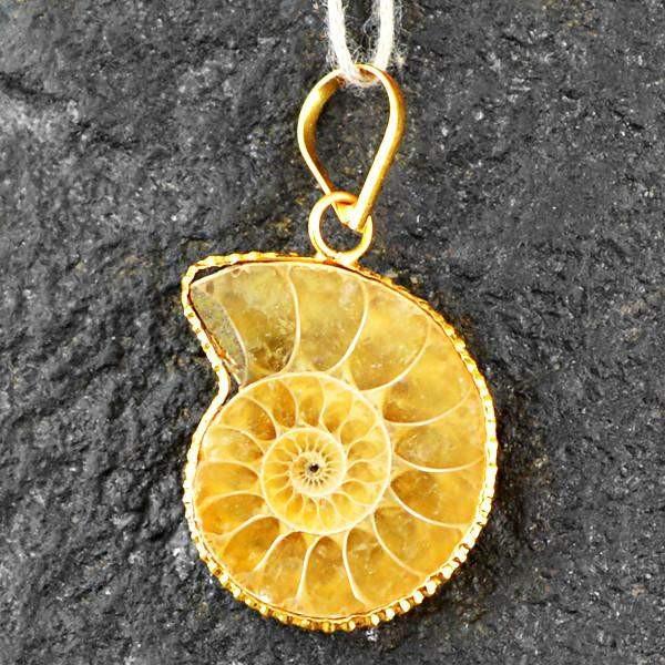 gemsmore:Natural Ammonite Designer Pendant