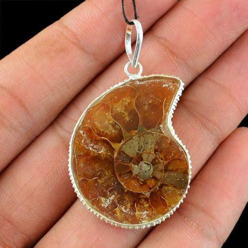 gemsmore:Natural Ammonite Exclusive Pendant