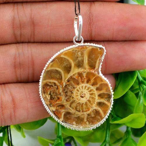 gemsmore:Natural Ammonite Superb AAA Pendant