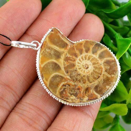 gemsmore:Natural Ammonite Superb AAA Pendant