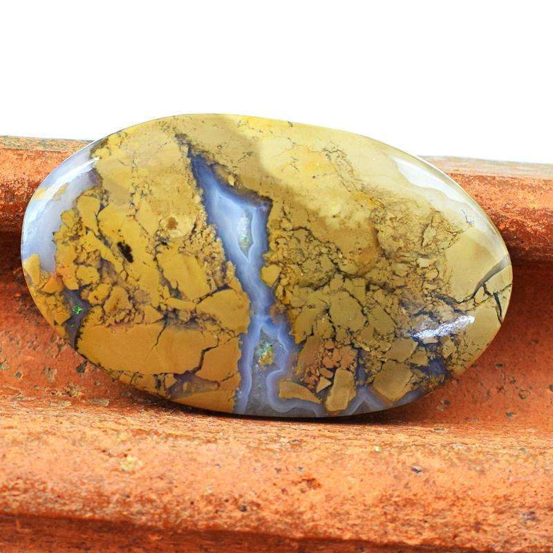 gemsmore:Natural Australian Brecciated Mookaite Oval Shape Untreated Loose Gemstone