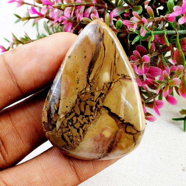 gemsmore:Natural Australian Brecciated Mookaite Pear Shape Untreated Loose Gemstone