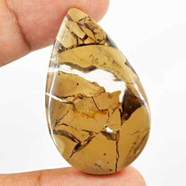 gemsmore:Natural Australian Brecciated Mookaite Pear Shape Untreated Loose Gemstone